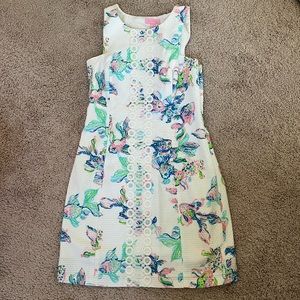 Lilly Pulitzer white Cecily koi fish shift dress sz 4